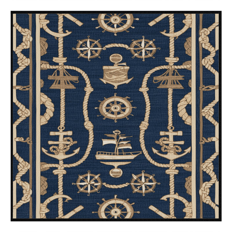  Tapis nautique traditionnel lavable, Carré 4 pi