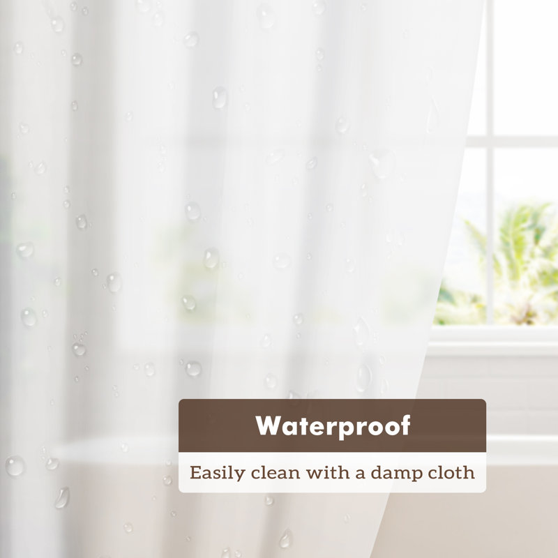 Waterproof Lightweight PEVA Shower Curtain Liner, 72"H x 72"W, Frost