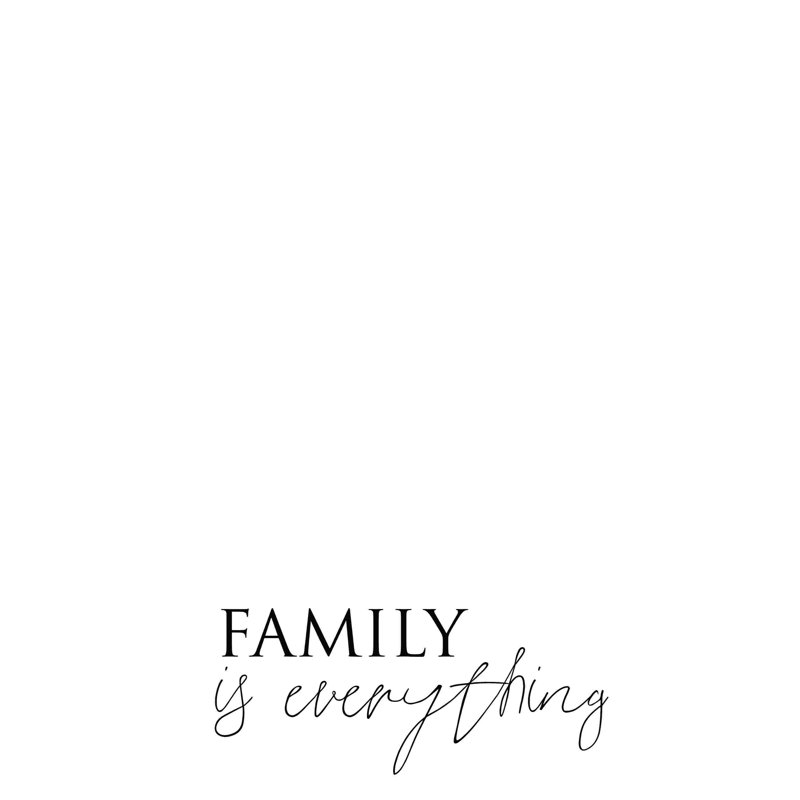 La famille, c'est tout, H 12 po x l 12 po