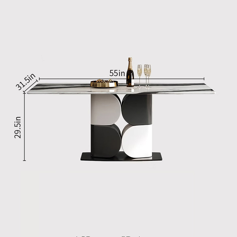 Natural Microlite Rectangular Dining Tables, 29.5"H x 55"L x 31.5"W