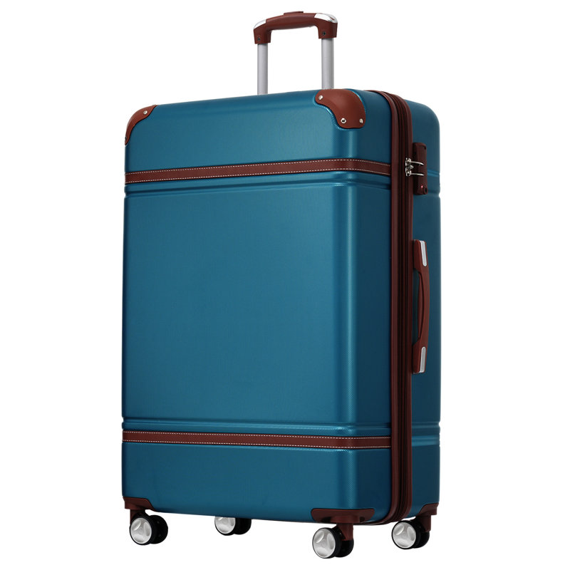 Ensembles de valises rigides avec sacs Valise légère à roulettes doubles avec verrou TSA
