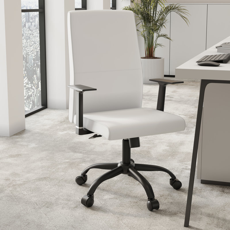Fauteuil de direction Castalia - Fauteuil de bureau ergonomique robuste avec structure en aluminium et support lombaire - Fauteuil de bureau pivotant à haut dossier