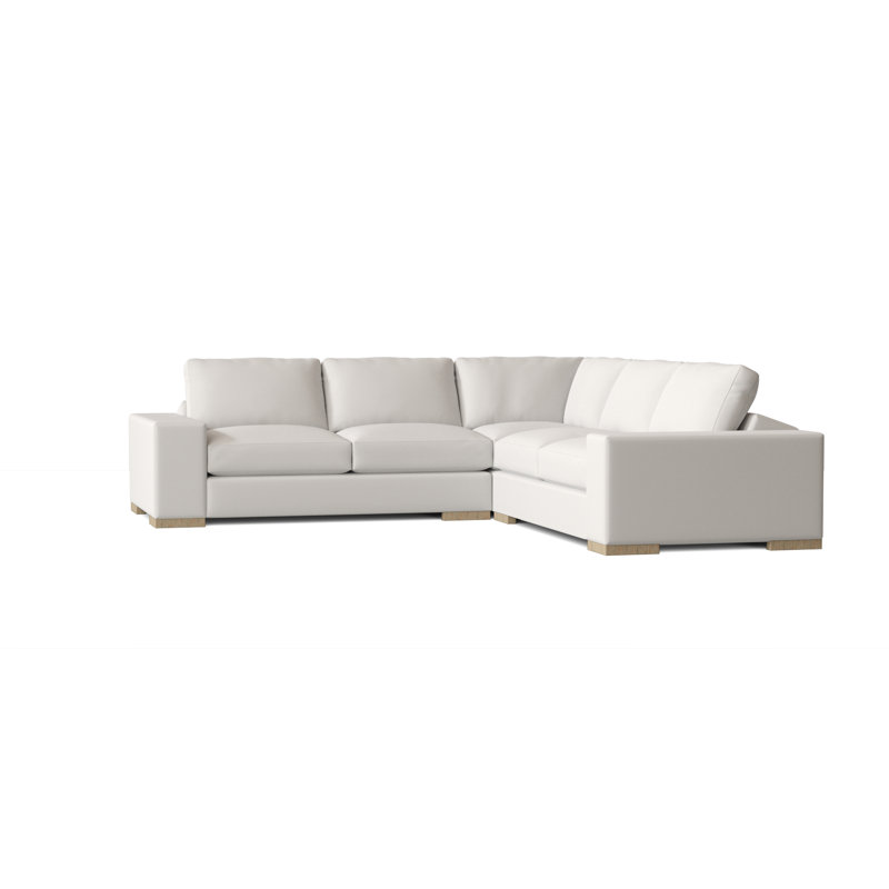 Canapé modulaire Brann de 120 po de largeur Brann, Marron foncé, Blanc Cape