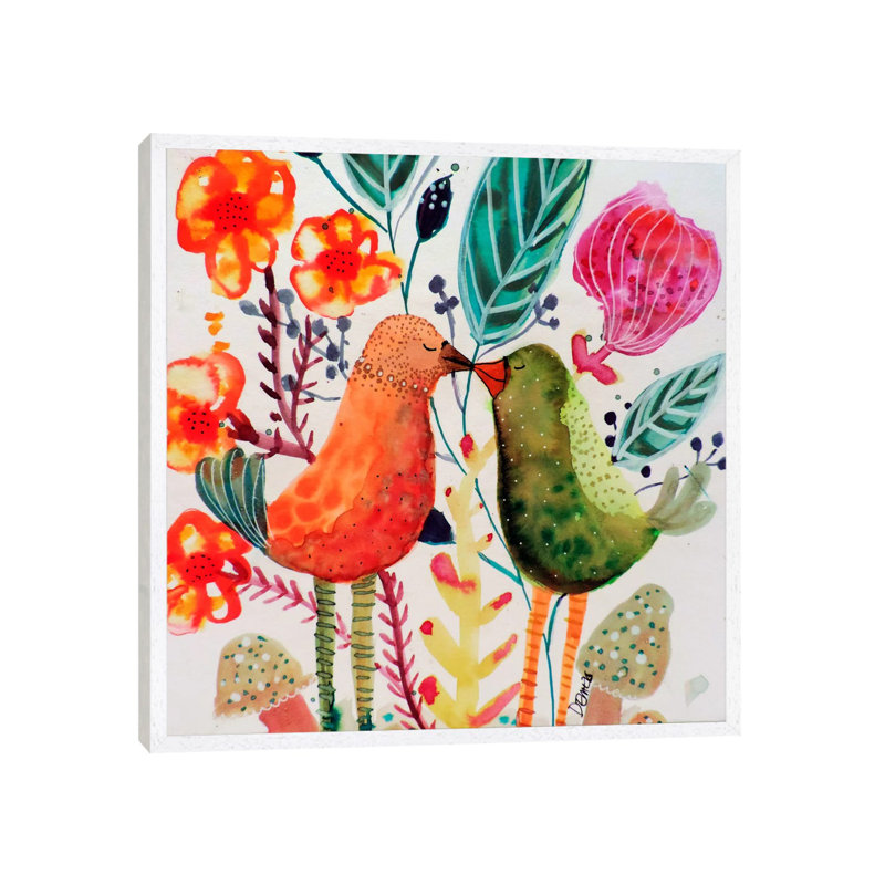 Le Baiser by Sylvie Demers - Gallery-Wrapped Canvas Giclée on Canvas, 45.72 cm H x 45.72 cm W, White Framed