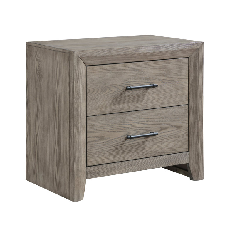 Table de chevet moderne à 2 tiroirs, meubles de chambre à coucher en bois durable, 1 pièce