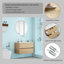 Meuble-lavabo mural 32 pouces avec tiroirs doubles-1237206755