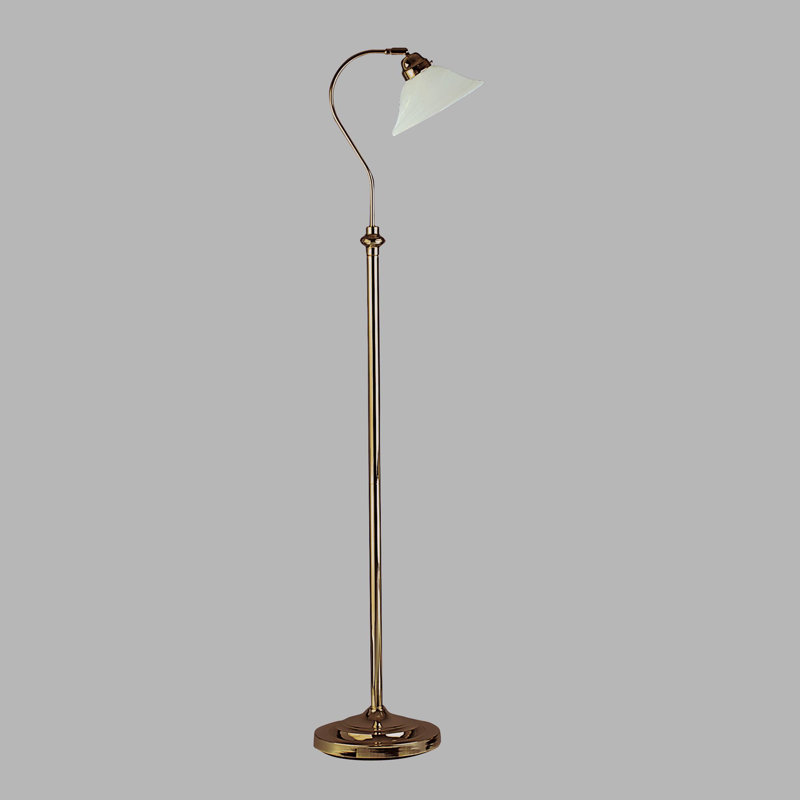 Gilberton 140cm Antique Brass Arched Floor Lamp
