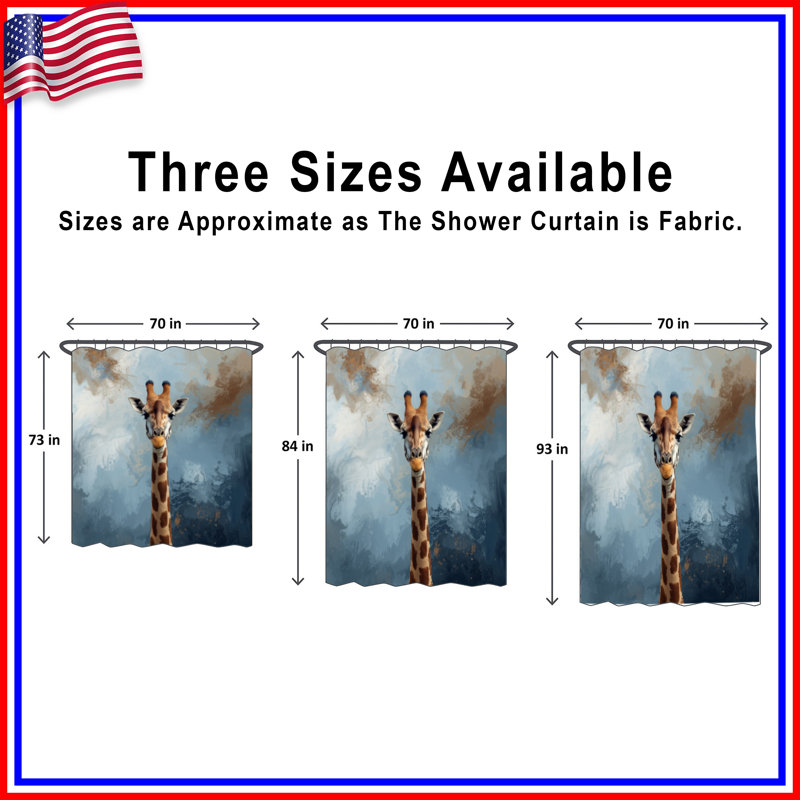 Rideau de douche Girafe, 70in W x 84in H