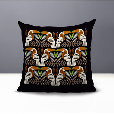 Tuti Tucan Reversible Indoor/Outdoor Square Pillow
