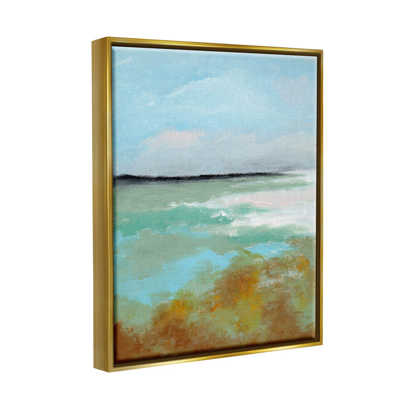 «Abstract Ocean Moss Scenery» par Nikita Jariwala, peinture sur toile, H 31 po x l 25 po x P 1,7 po