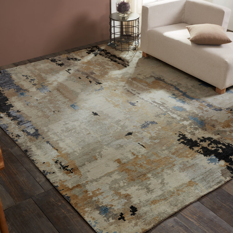 Tapis noué à la main Jaiden, Rectangulaire 8 pi x 10 pi