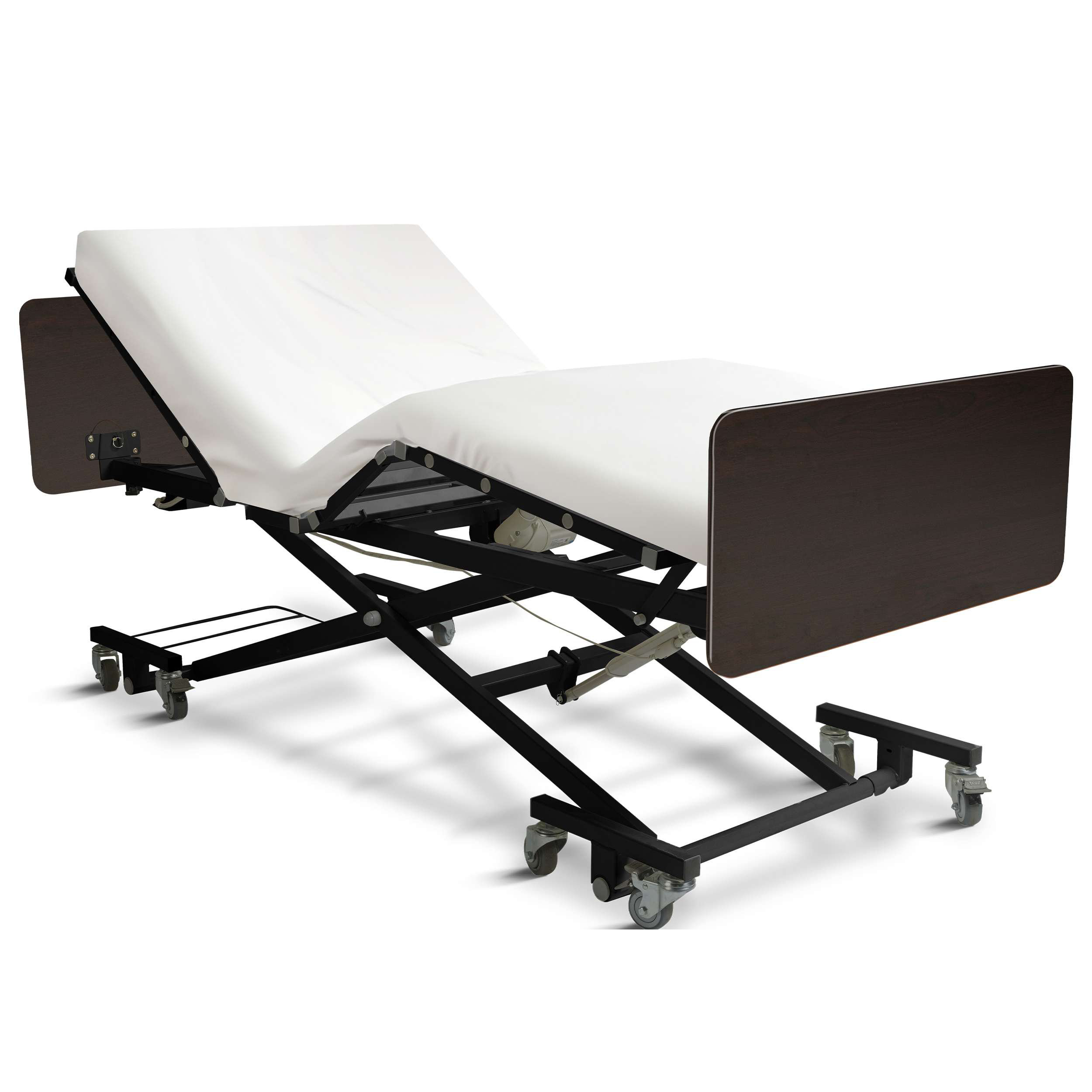 White Noise Kari Full-Electric Hospital Bed, Sleek Frame & Adjustable ...