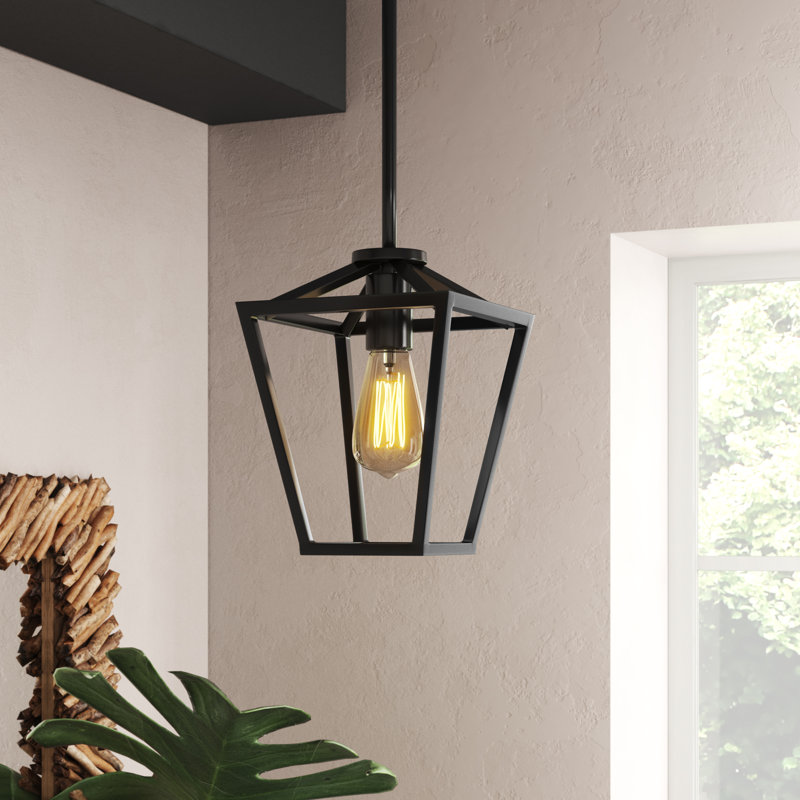 Luminaire suspendu géométrique à 1 lumière Jocelynn