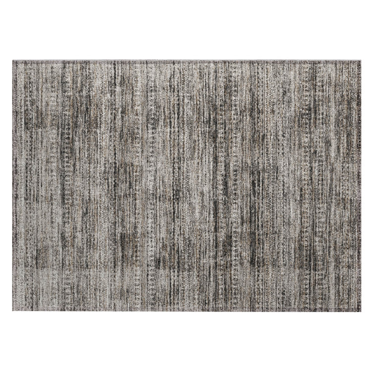 Machine Washable Indoor/Outdoor Xhevrie Taupe Rug