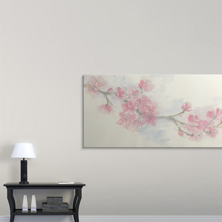 «Cherry Blossom II» par Chris Paschke, H 15 po x l 30 po x P 1,5 po, Toile