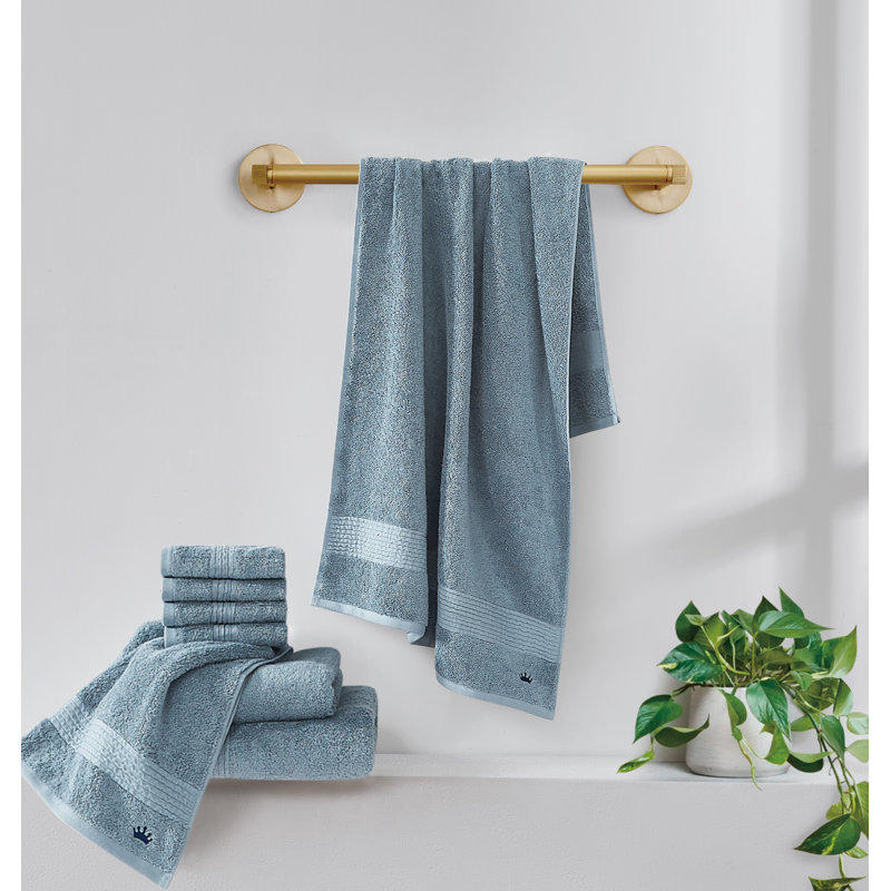  Ensemble de serviettes 8 pièces en coton et coton TENCEL, Bleu