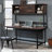 Hutch with Concealed Compartments, Brown finish