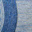 Tapis tressé à la main en laine / coton bleu marine / ivoire-1911153656