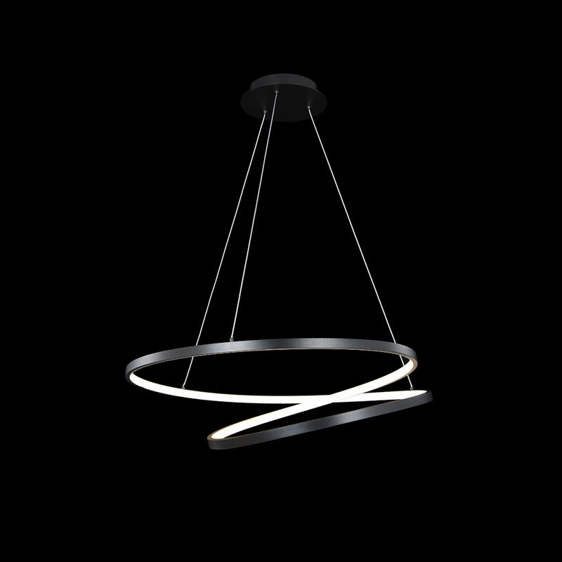 Marques 1 - Light LED Unique/Statement Pendant, Black