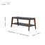 Banc Aniston KD, bronze métallique / noyer
