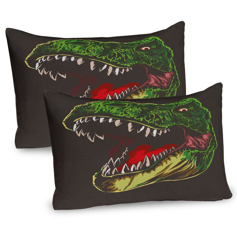 Ensemble de 2 taies décoratives Ambesonne Dinosaur, H 20 po x l 26 po