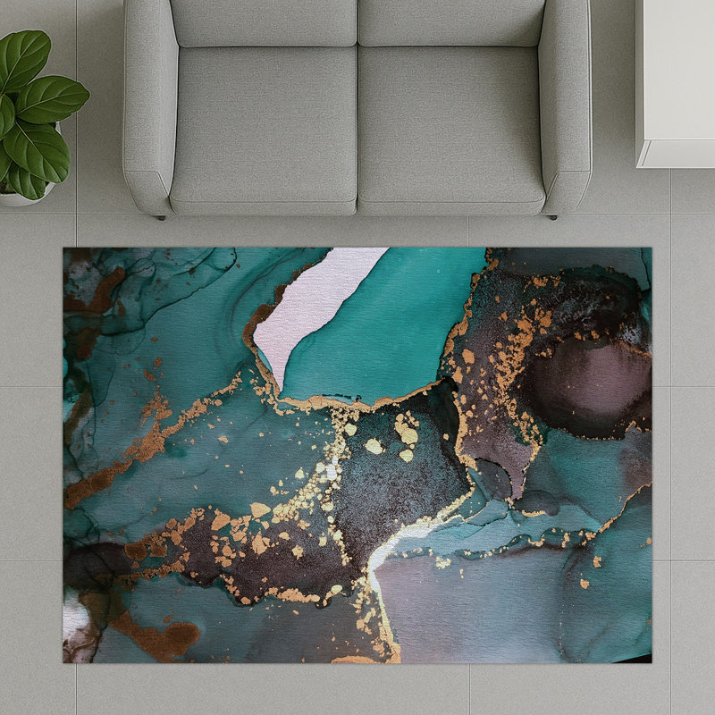 Marble Area Rug, Rectangle 140 x 200 cm
