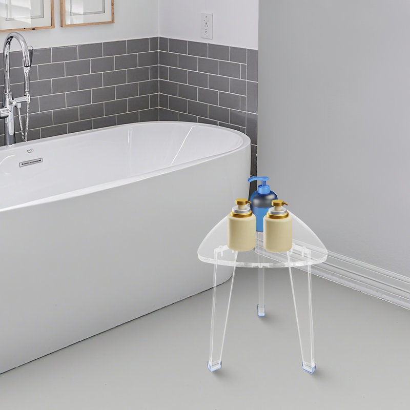 Tabouret de coin transparent en acrylique transparent