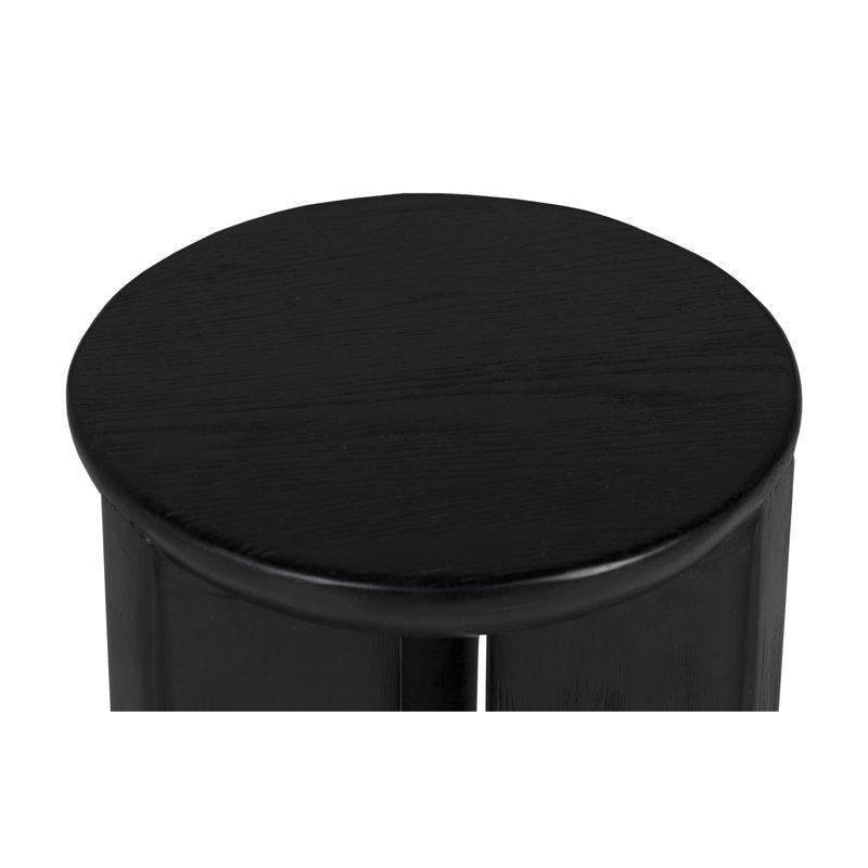 Table de bout à 3 pieds Satine, Finition à l'huile gris anthracite