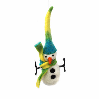 Ornement figurine suspendue bonhomme de neige christmas