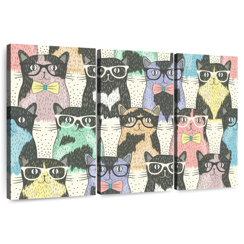 Cool Cats, 48" H x 74" W