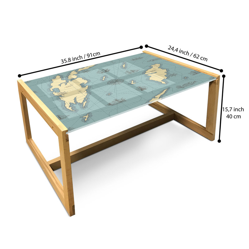 Jaleesia Sled Coffee Table, 90cm H x 62cm W x 40cm D