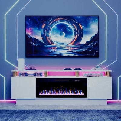 Alazik TV Stand with Electric Fireplace