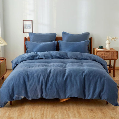 Ensemble de housse de couette 100% lin