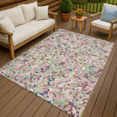 Machine Washable Indoor/Outdoor Chantille ACN2507 Geometric Rug