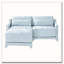 Canapé en chenille 2 places avec repose-pieds-1554434060