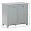 Tilt-Out Laundry Sorter Cabinet, Bathroom Storage Organizer With Two-Compartment Tilt-Out Hamper, Grey-1321994907