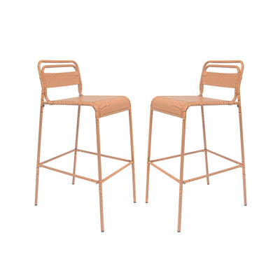 Ensemble de 2 tabourets d'extérieur Carmella