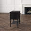 2 - Drawer Solid Wood Nightstand in Ebony