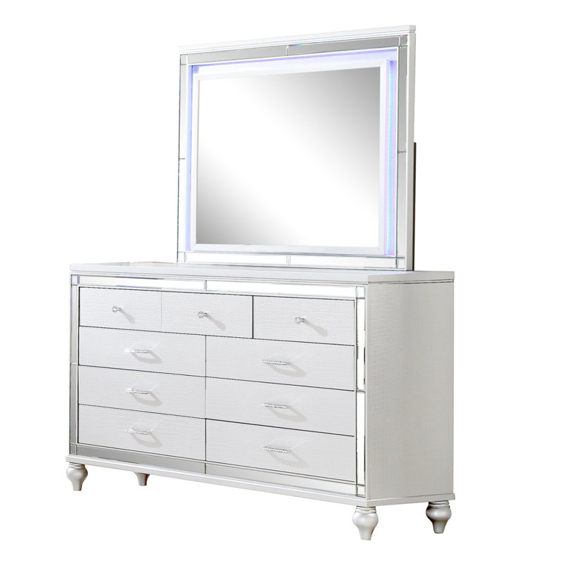 Commode 6 tiroirs Sterling, Blanc
