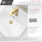 STYLISH Horizon Classy 20-1/4"L White Rectangular Drop-in Bathroom Sink
