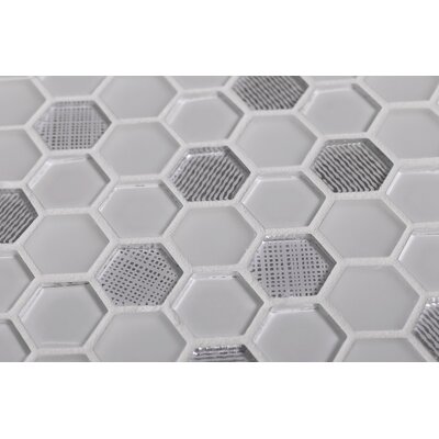 1.2""X1.2"" Hexagon Glass Mosaic Tile -  APOLLO TILE, APLICL8809A