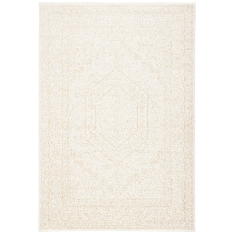 Tapis oriental ivoire / beige Wadlington, Rectangulaire 3 pi x 5 pi
