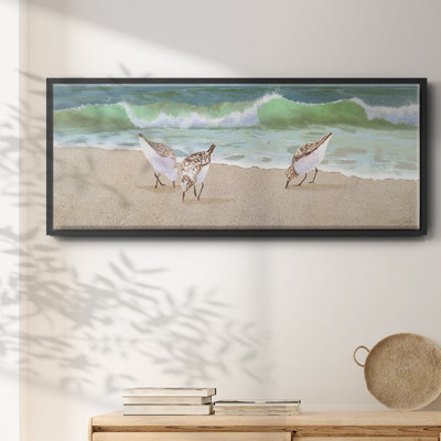 Beach Buddies, peinture sur toile encadrée