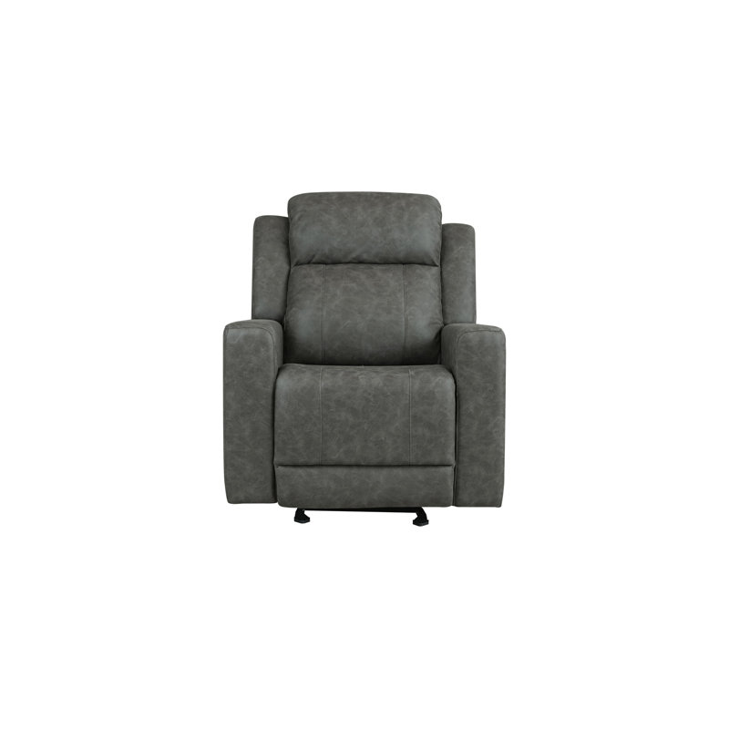 Fauteuil oscillant inclinable, microfibre polie gris anthracite, Charcoal