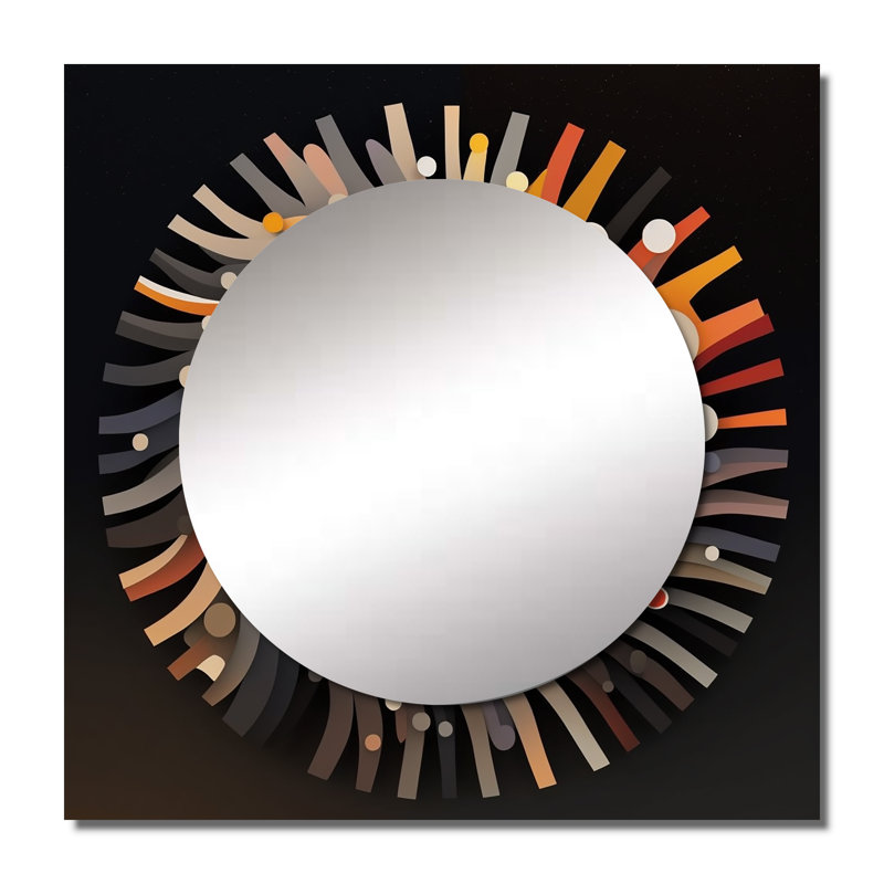 Eye Of Consciousness Retro Futuristic - Eye Square Mirror Wall Art For Bathroom, 23" x 23"
