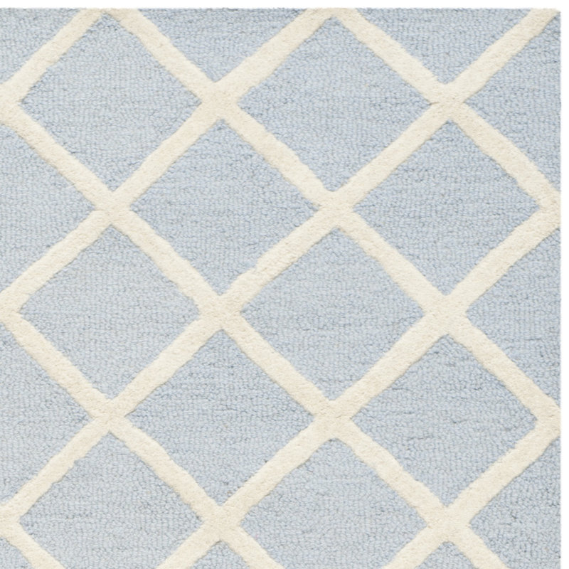Sanyla Hand Tufted Wool Geometric Rug, Square 8'