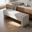 Banc de rangement moderne rembourré avec siège capitonné, charnière à fermeture douce, idéal pour la chambre à coucher, le vestibule ou le salon