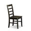  Table de salle à manger 9 pièces à plateau carré en bois massif noir avec 8 chaises et dossier en treillis-2038457568-2038457580-2038457583