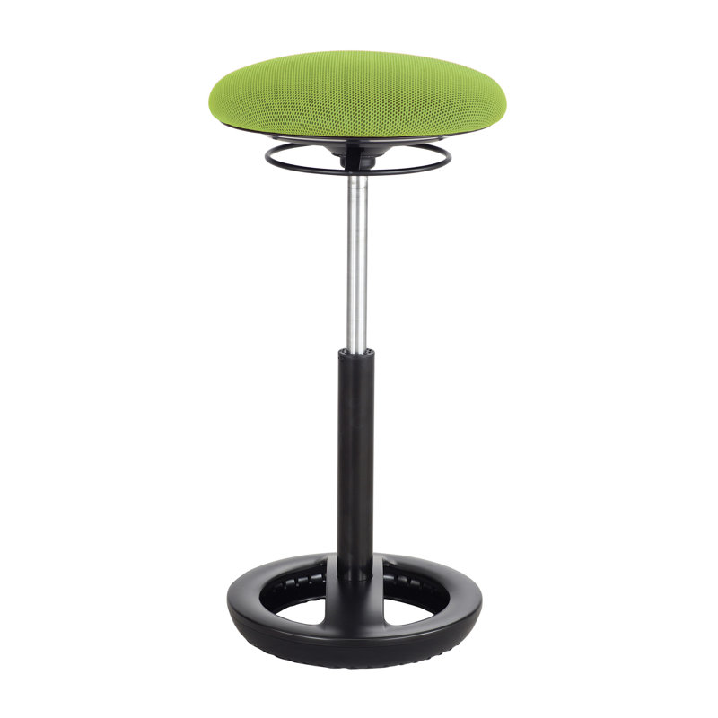Green Adjustable Height Active Seating Stool with Black Base