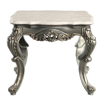 Console en marbre naturel à finition bronze antique, marbre épais de 20 mm, bois synthétique massif, table de 28 po x 24 po, 55 lb - veinage riche, largeur de paquet de 32 po